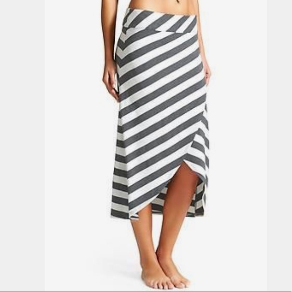 Athleta Dresses & Skirts - ATHLETA Striped Ribbon Wrap Midi Skirt